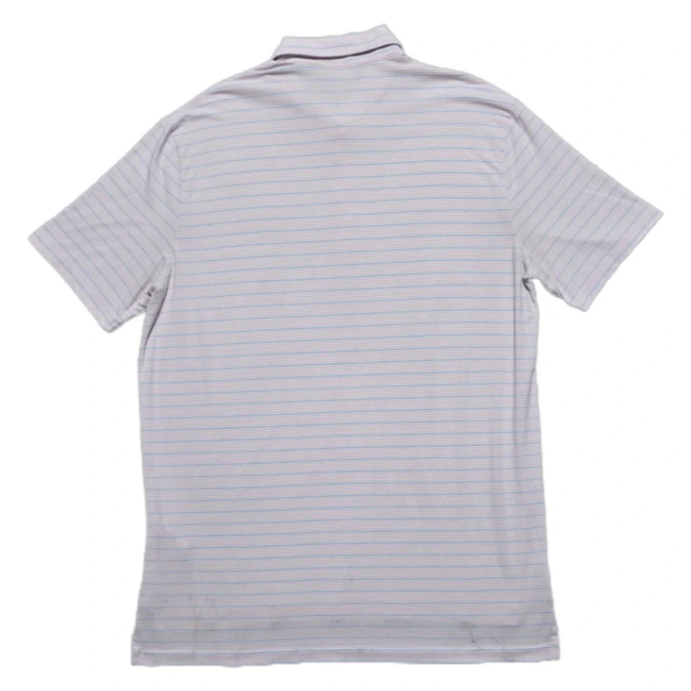 Ralph Lauren Polo Golf Performance Stretch‎ Lisle Polo Pink Blue Striped Mens XL